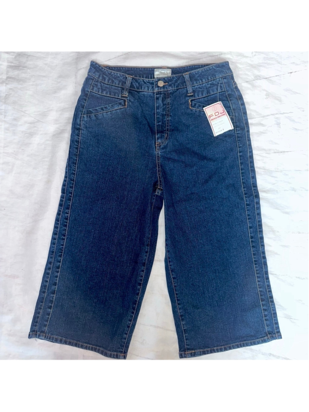 NWT FDJ Women's Size 8 French Dressing Olivia Gaucho Cropped Wide Leg Jeans